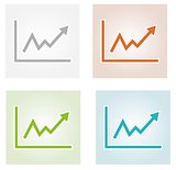 growing graph icons