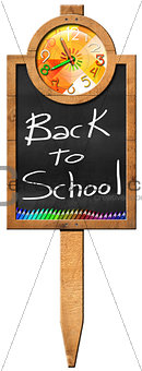 Back to School - Sign with Blackboard