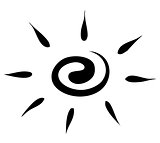 Vector. Sketch. sun on a white background. icon