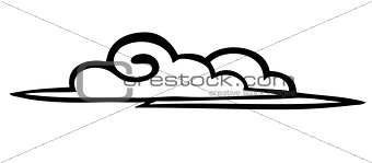 Vector. Sketch. clouds on a white background. icon