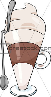 latte macchiato cartoon illustration