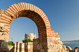 Ruins of the ancient Basilica of the Holy Mother of God Eleusa, Nesebar, Bulgaria