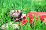 Boy in a grass