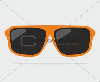 Orange hipster vector sunglasses