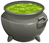 Pot with green magic potion