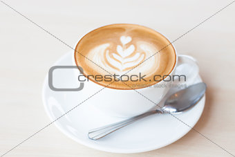 Coffee cup with latte art