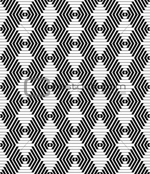 Seamless hexagons and diamonds pattern. 
