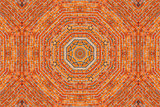 Brick wall kaleidoscopic pattern