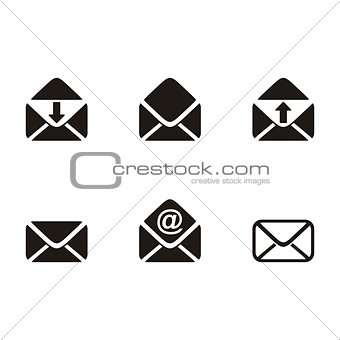Vector mail envelope icons