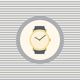 Wrist watch color flat icon
