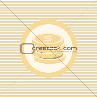 Coins color flat icon