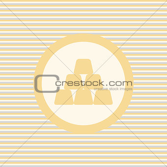 Gold bars color flat icon