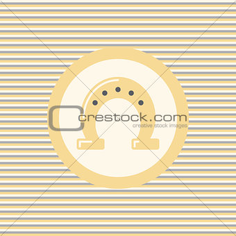 Horseshoe color flat icon