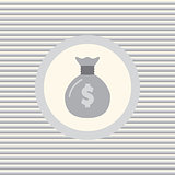 Money bag color flat icon