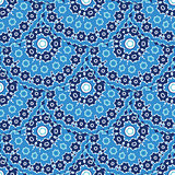 Blue arabic seamless pattern