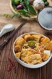 Hot and spicy Singapore Curry Noodle