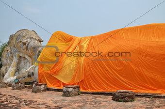Wat Lokayasutharam is Temple of Reclining Buddha in Ayutthaya