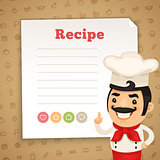 Recipe Card with Chef