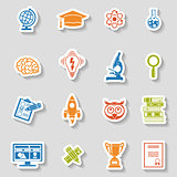 Education Icon Sticker Set