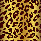 Leopard skin print pattern. Seamless animal fur pattern