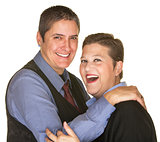 Joking Woman with Butch Partner