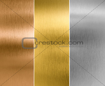 silver, gold and bronze metal texture backgrounds
