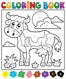 Coloring book cow theme 2