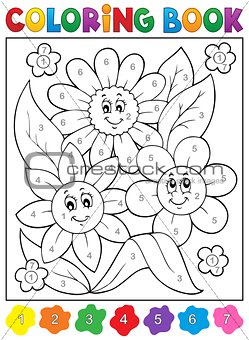 Coloring book with flower theme 9
