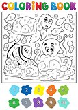 Coloring book with sea animals 4
