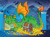 Dragon with treasure theme image 2