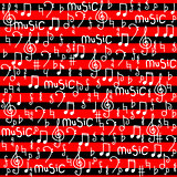 Music notes background.  Vector Illustration