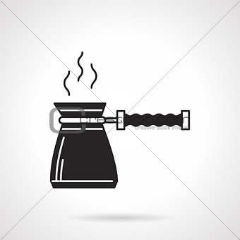 Coffee pot black vector icon