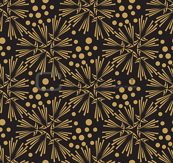 Golden ornate vector seamless pattern. Gorgeous abstract fabric texture