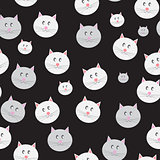 Cat Seamless Pattern Background Vector Illustration