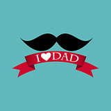 Happy Father`s Day Poster Card Vector Illustration