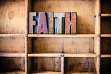 Faith Concept Wooden Letterpress Theme