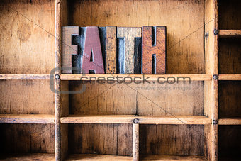 Faith Concept Wooden Letterpress Theme