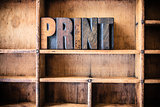 Print Concept Wooden Letterpress Theme