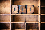 Dad Concept Wooden Letterpress Theme