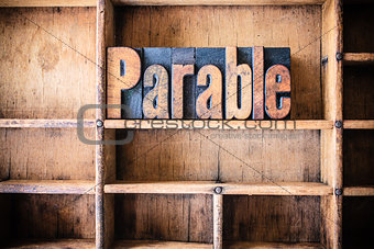 Parable Concept Wooden Letterpress Theme