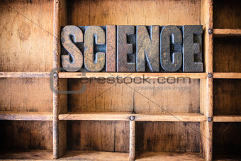 Science Concept Wooden Letterpress Theme