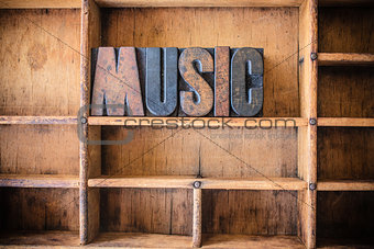 Music Concept Wooden Letterpress Theme