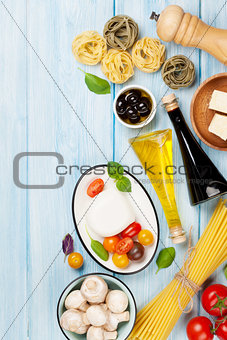 Mozzarella, tomatoes, basil and olive oil