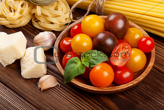 Pasta, vegetables, spices