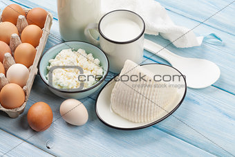 Sour cream, milk, cheese, eggs and yogurt