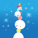 bright funny snowman