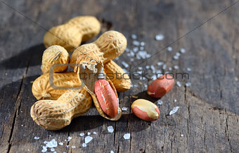 Peanuts in shells  and salt 