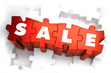 Sale - White Word on Red Puzzles.