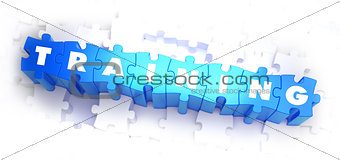 Training - White Word on Blue Puzzles.