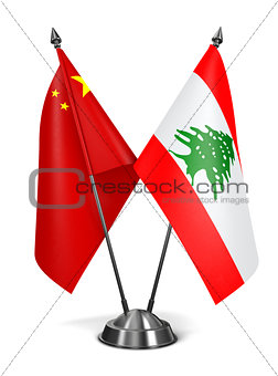 China and Lebanon - Miniature Flags.